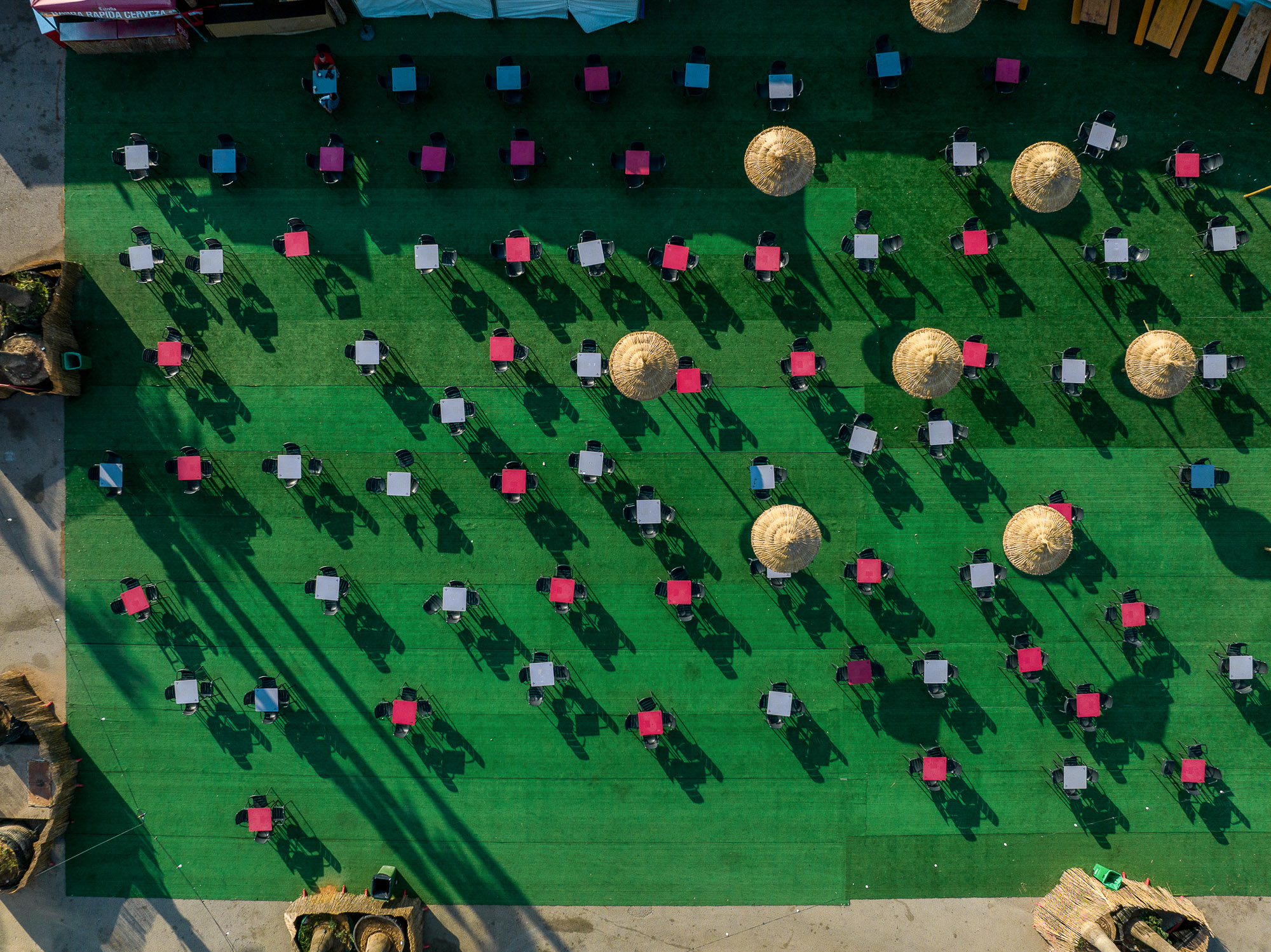 Colores y sombras Dron, plano cenital